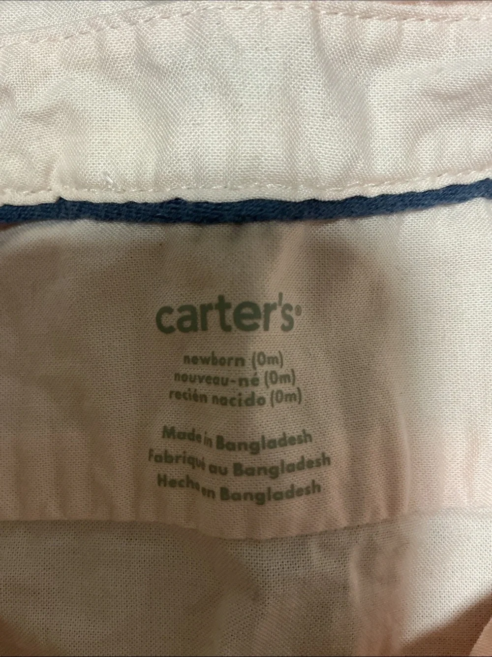 Carter's Light Pink Button-Front Bodysuit with Cream Shorts